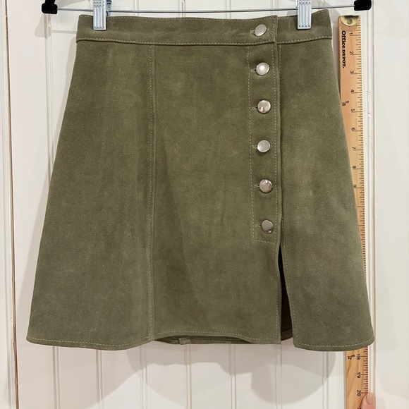 NWT Free People Suede Mini Skirt - Picture 3 of 6